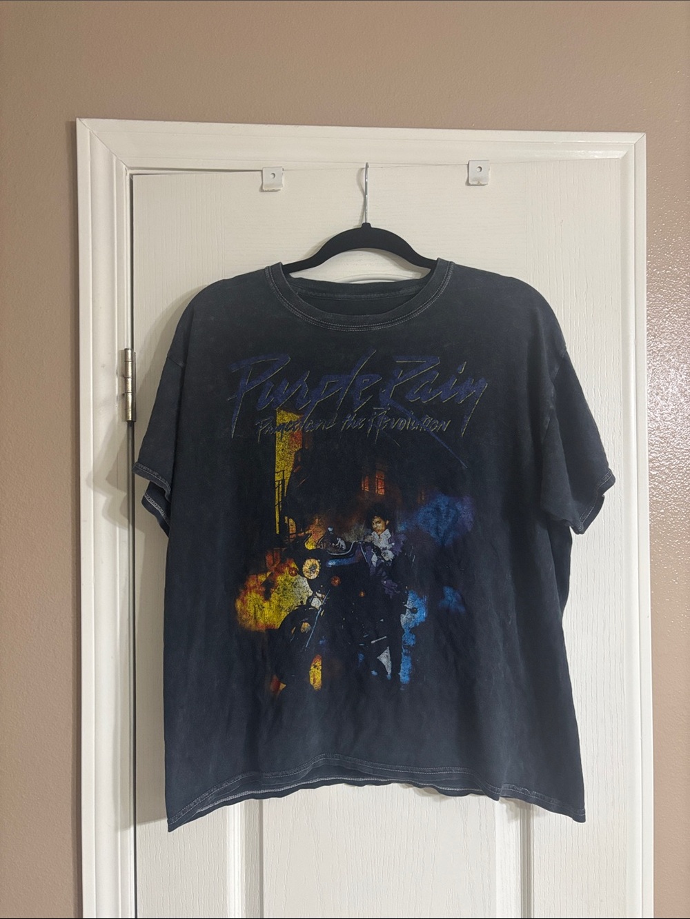Black 'Purple Rain' Graphic Tee - Men's Short Sleeve Shirt